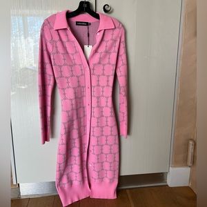 Retrofete Pink cardigan dress. XS. NEW WITH TAGS!!